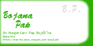 bojana pap business card